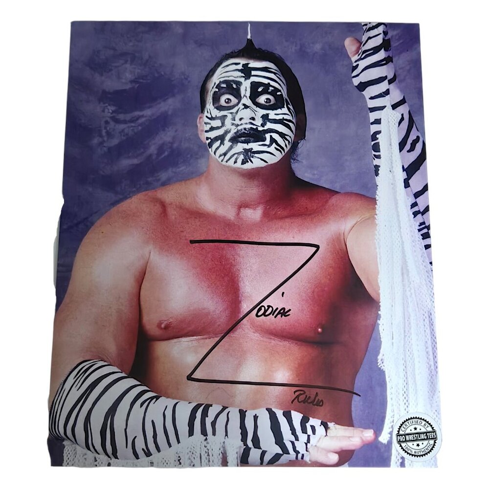 Zodiac (Brutus Beefcake) Autographed WCW Wrestling 8x10 Photo, 100% Authentic